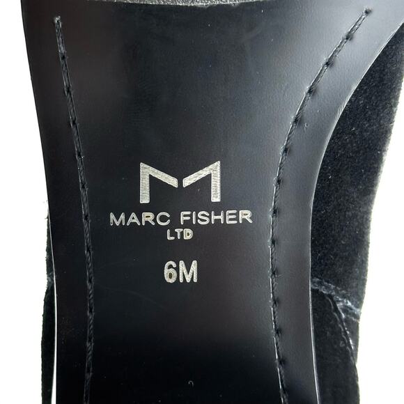 Marc Fisher LTD Yolli Women Black Ankle Boot Size 6 Suede Block Heel Bootie New - Picture 9 of 16